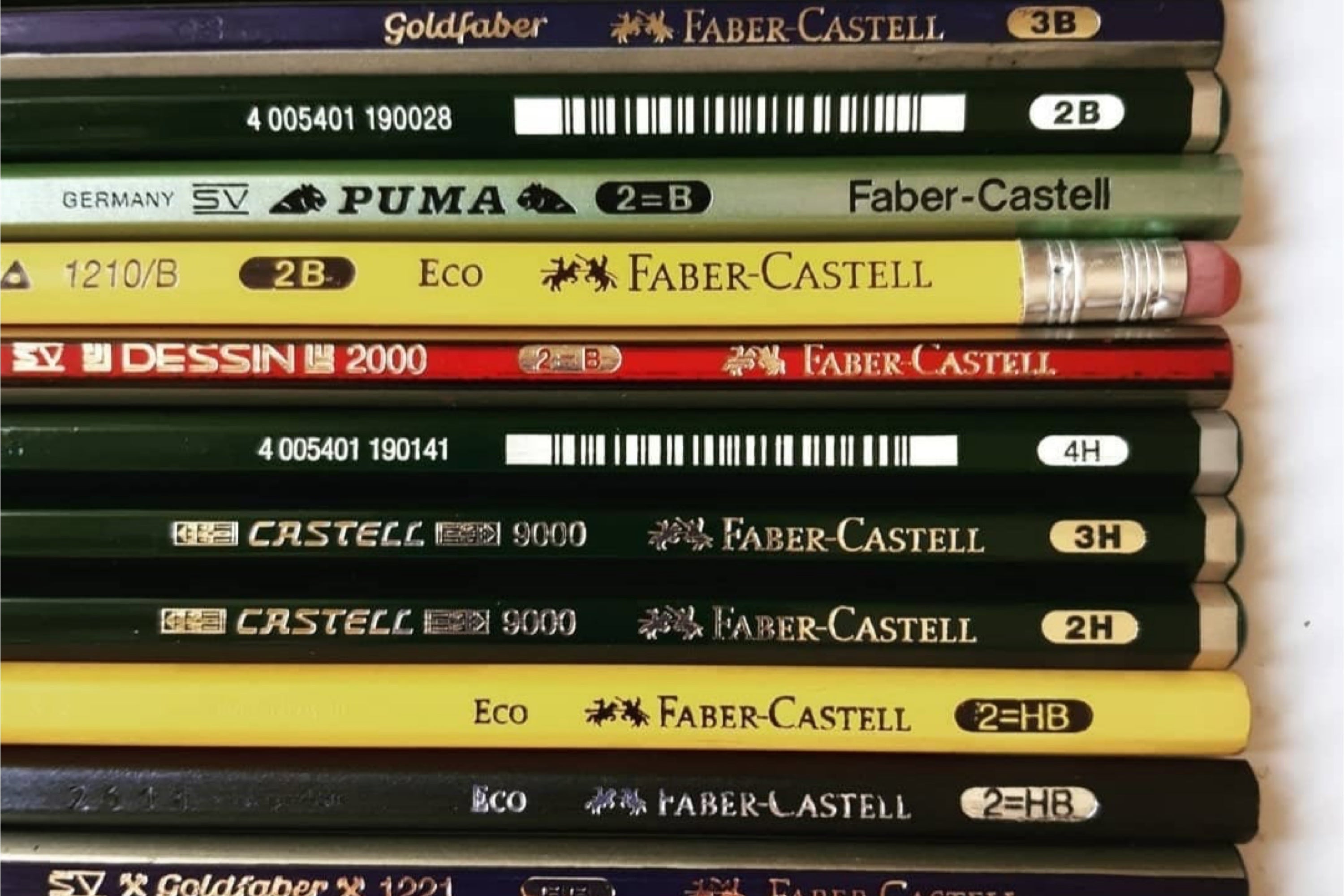 Tipos de durezas en los lápices