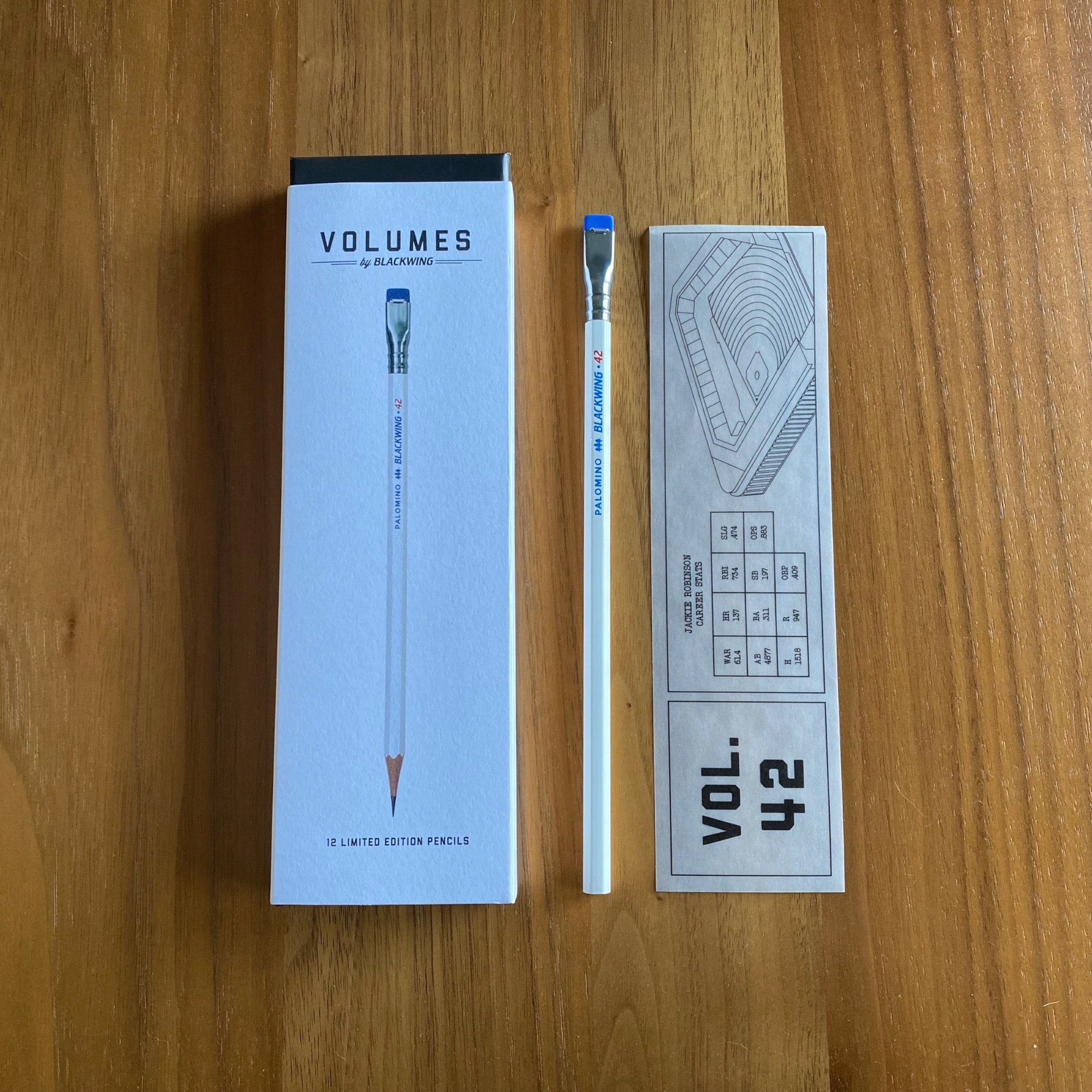 Lápiz Blackwing Vol.42 + caja original. Jackie Robinson (1 lápiz)