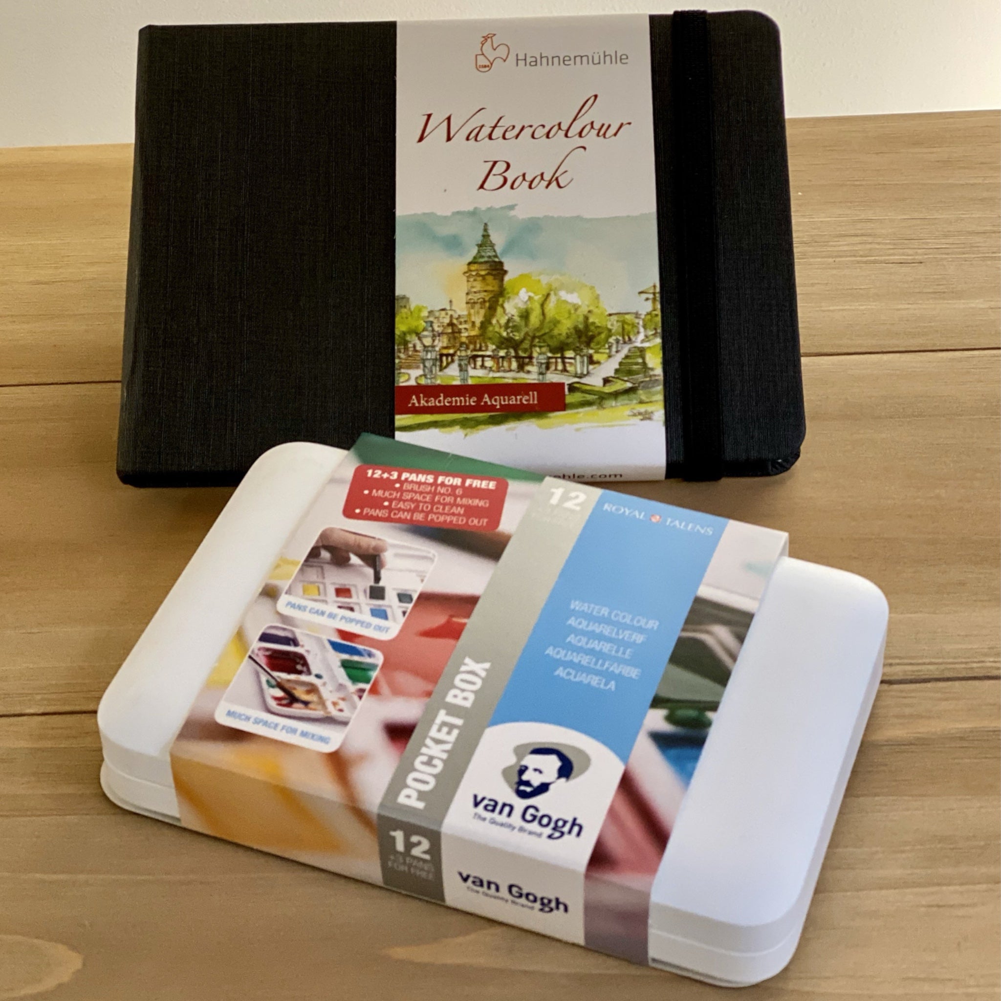 Juego de acuarelas Van Gogh + cuaderno Hahnemühle