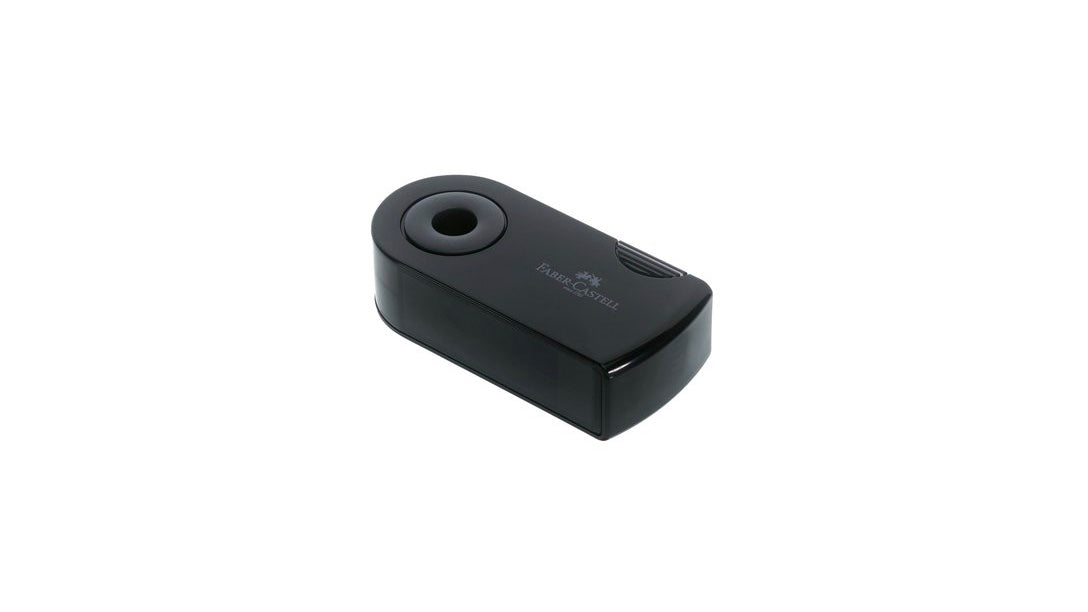 Sacapuntas doble con funda protectora y depósito. Negro. Faber-Castell - Black Sheep Handmade