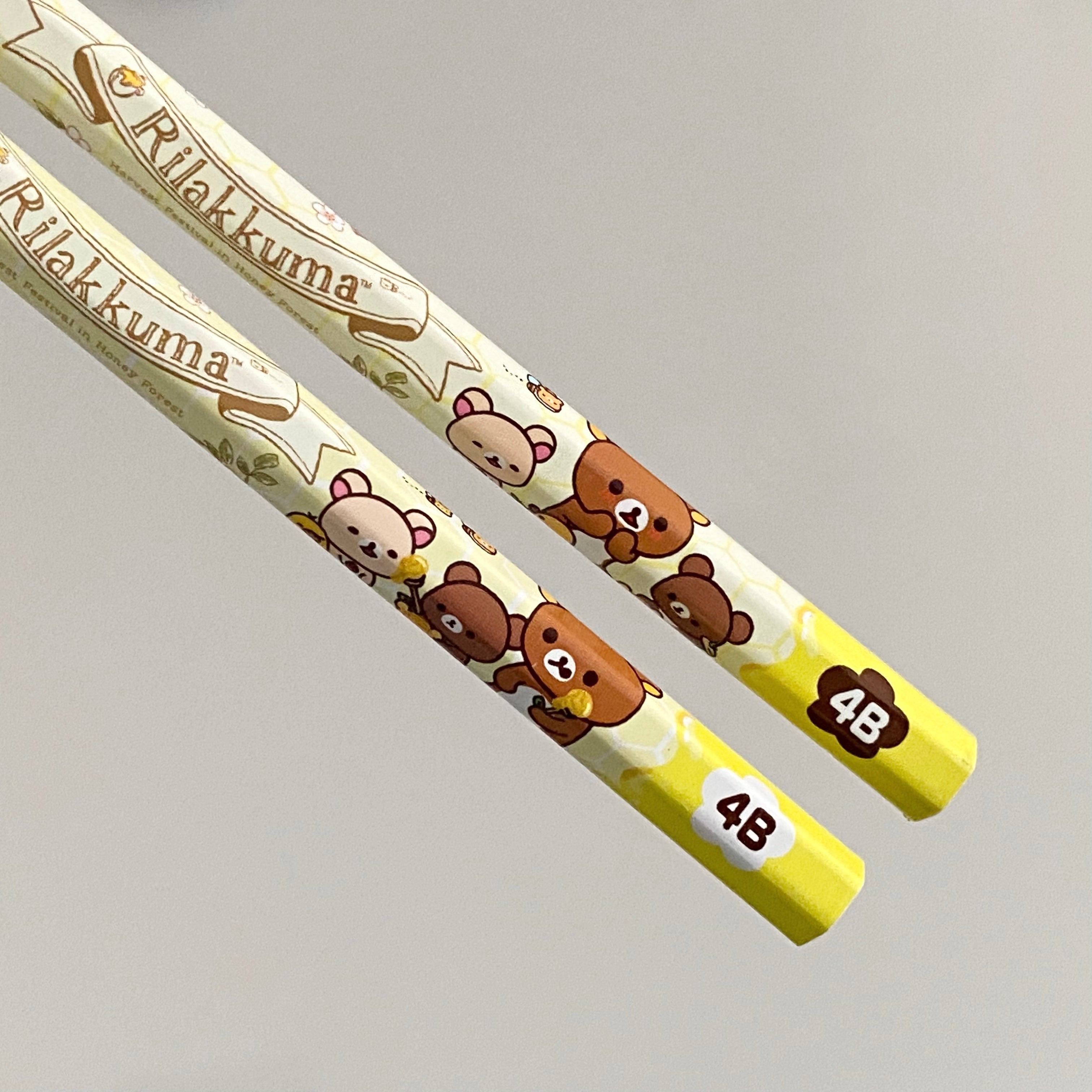 Lápiz Rilakkuma. 4B (2 lápices). Mitsubishi