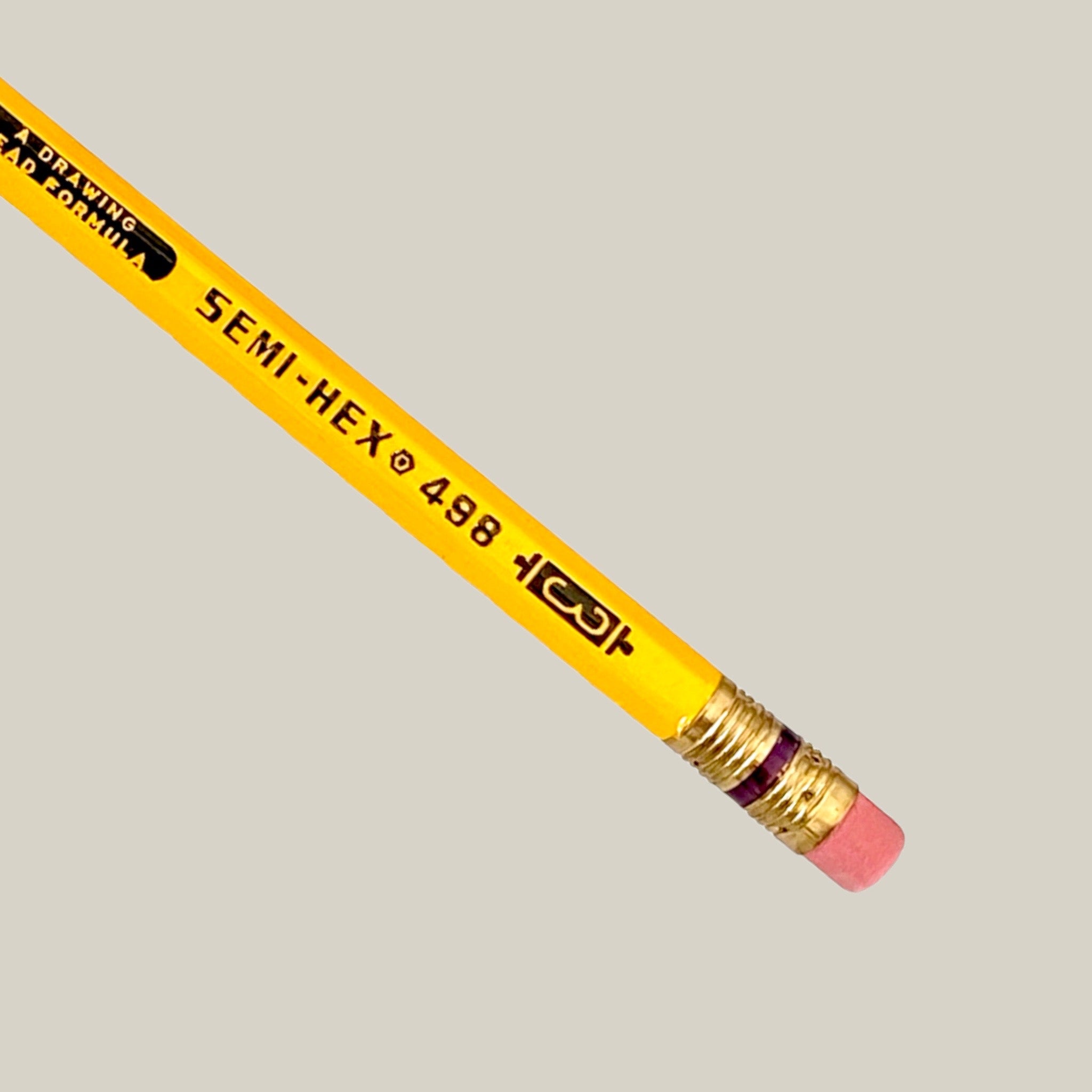 Lápiz Semi-Hex 498 N3. 1 Férula. Vintage. General Pencil Co.