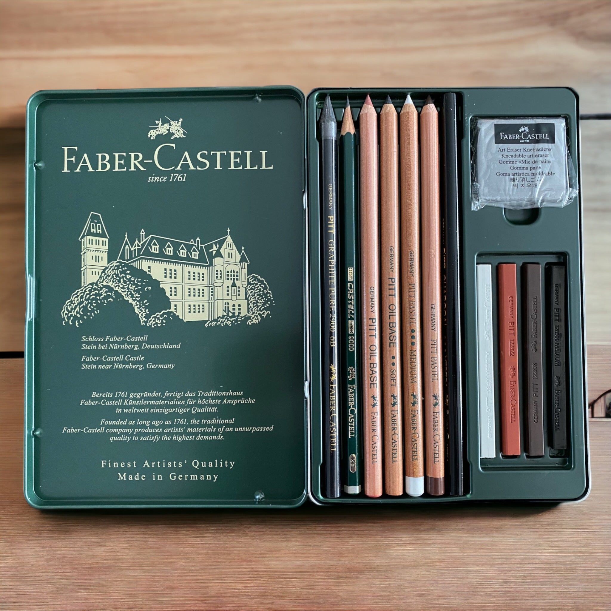Estuche 12 piezas Pitt Monochrome. Faber-Castell