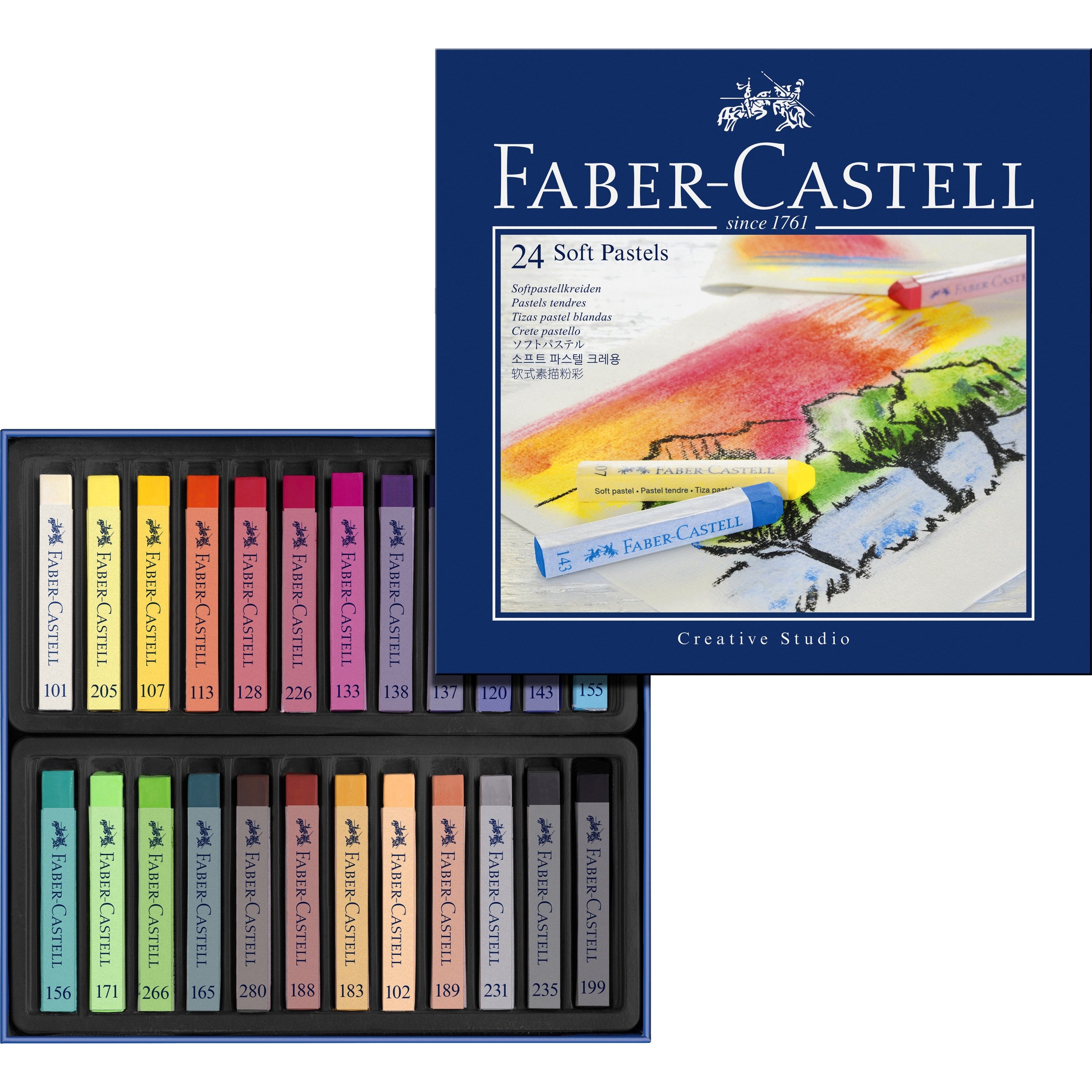 Caja 24 Pasteles Blandos. Faber-Castell - Black Sheep Handmade