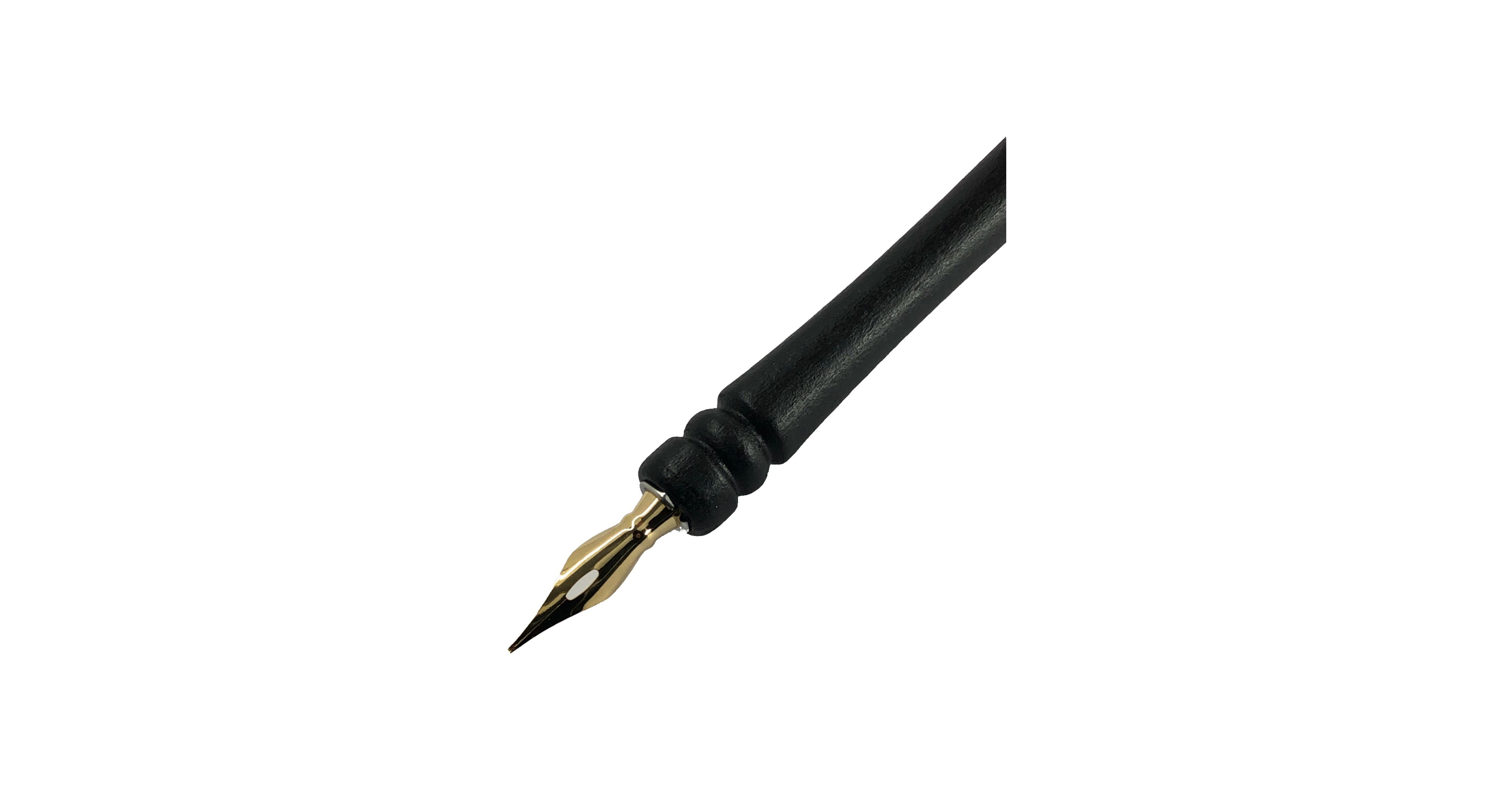 Porta Plumillas + Plumilla. Estilo Antiguo. Negro. e+m